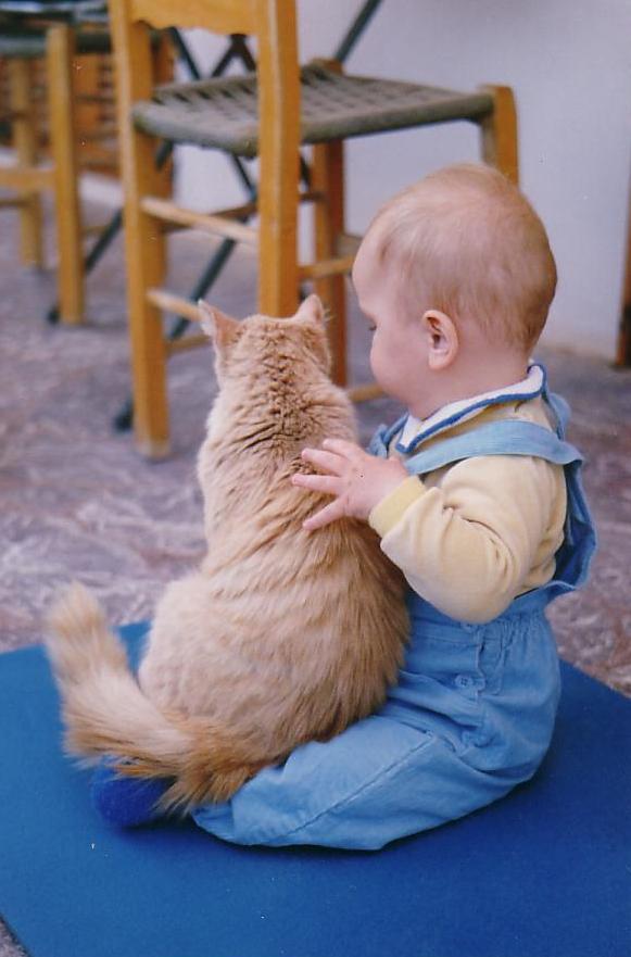 R. mit Kretakatze (Makrijalos Mai 1988)