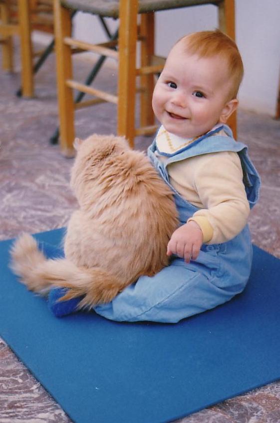 R. mit Kretakatze (Makrijalos Mai 1988)